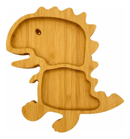 Tabla De Picoteo Bandeja Bambú Forma Dinosaurio Aperitivo