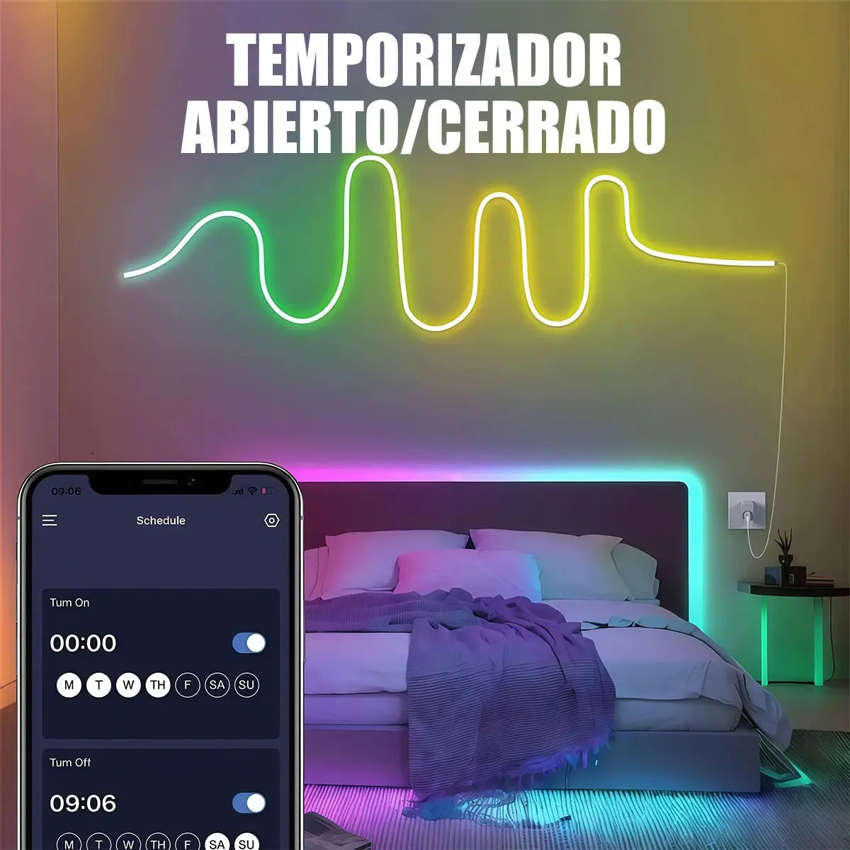 Tira Led Neon Rgbic 5 M Ip68 Usb Bluetooth Control Interior