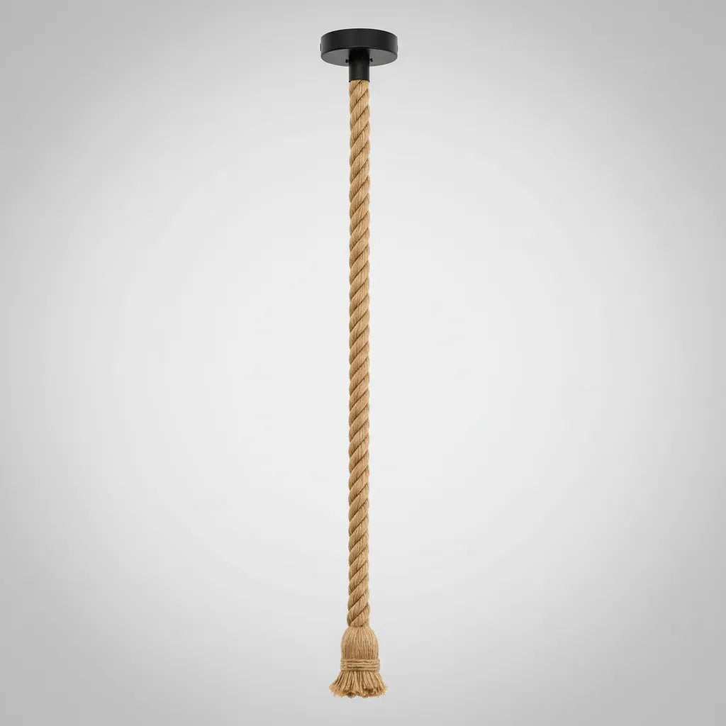 Lámpara De Techo Cuerda Yute 83cm Rustica Vintage E27