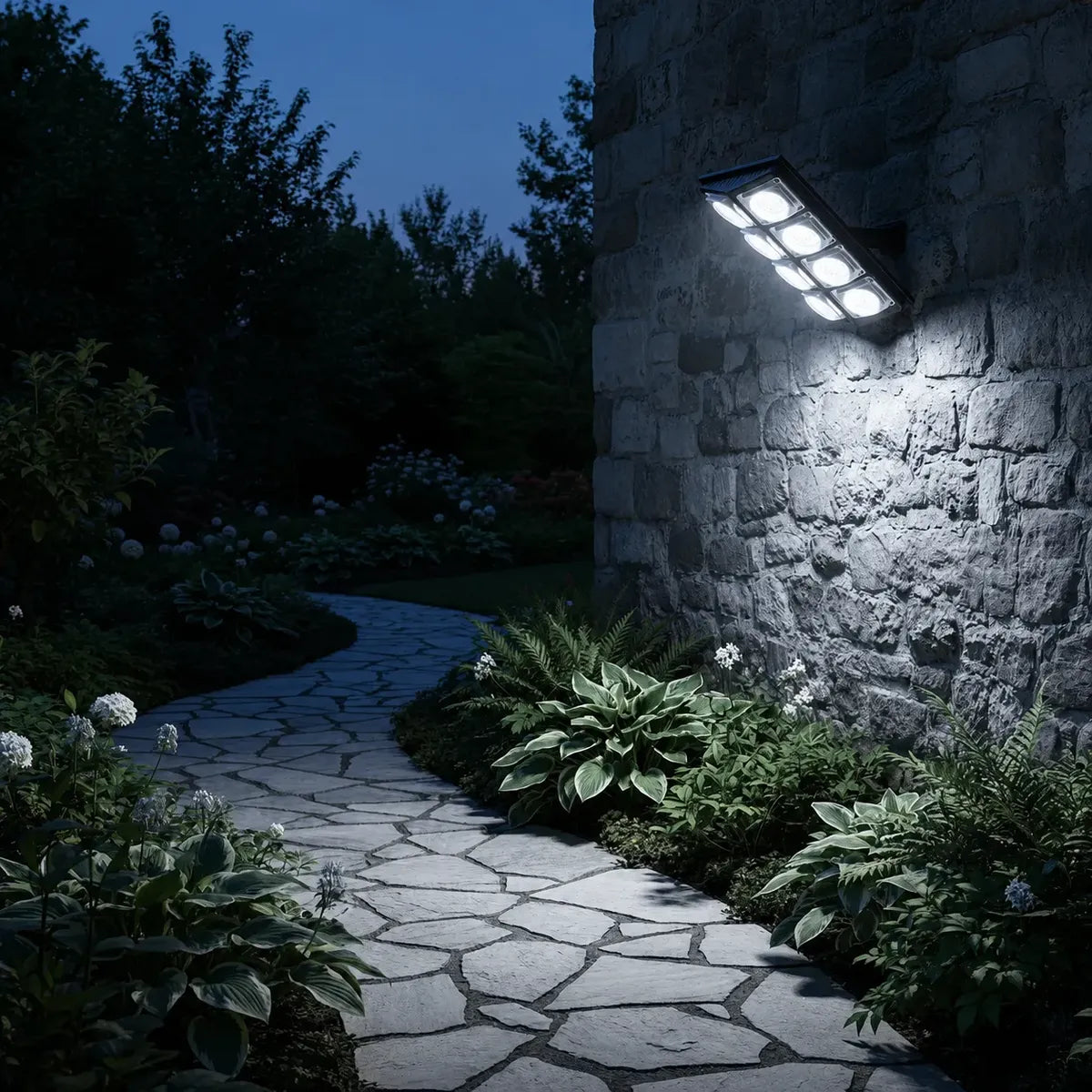 Lámpara Foco Led 400w Exterior Sensor Movimiento + Control