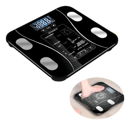 Balanza Pesa Digital Inteligente App Bluetooth Peso Bascula Color Gris oscuro