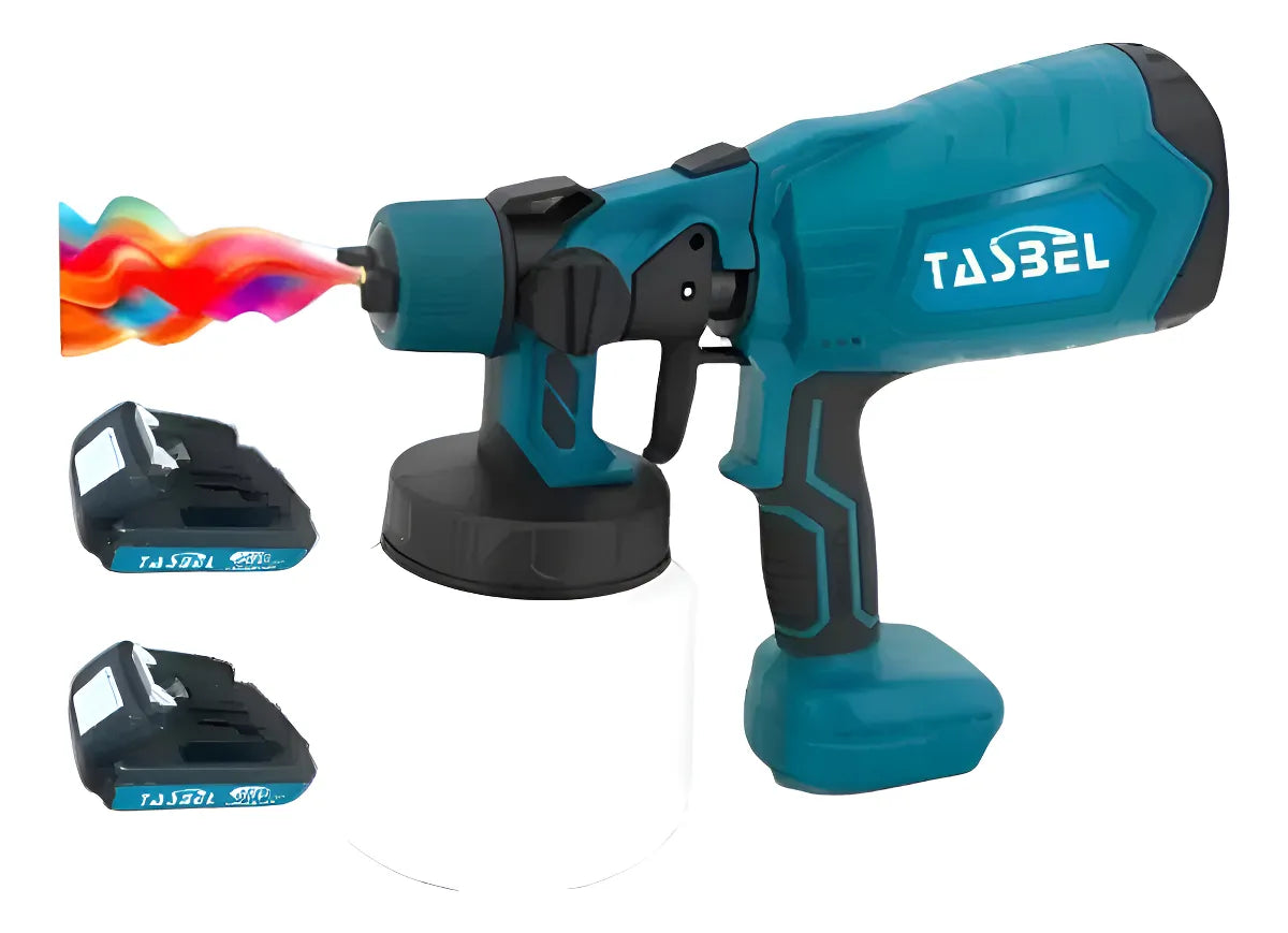 Pistola De Pulverización Inalambrica 98v 1000ml + 2 Baterias Azul Petróleo
