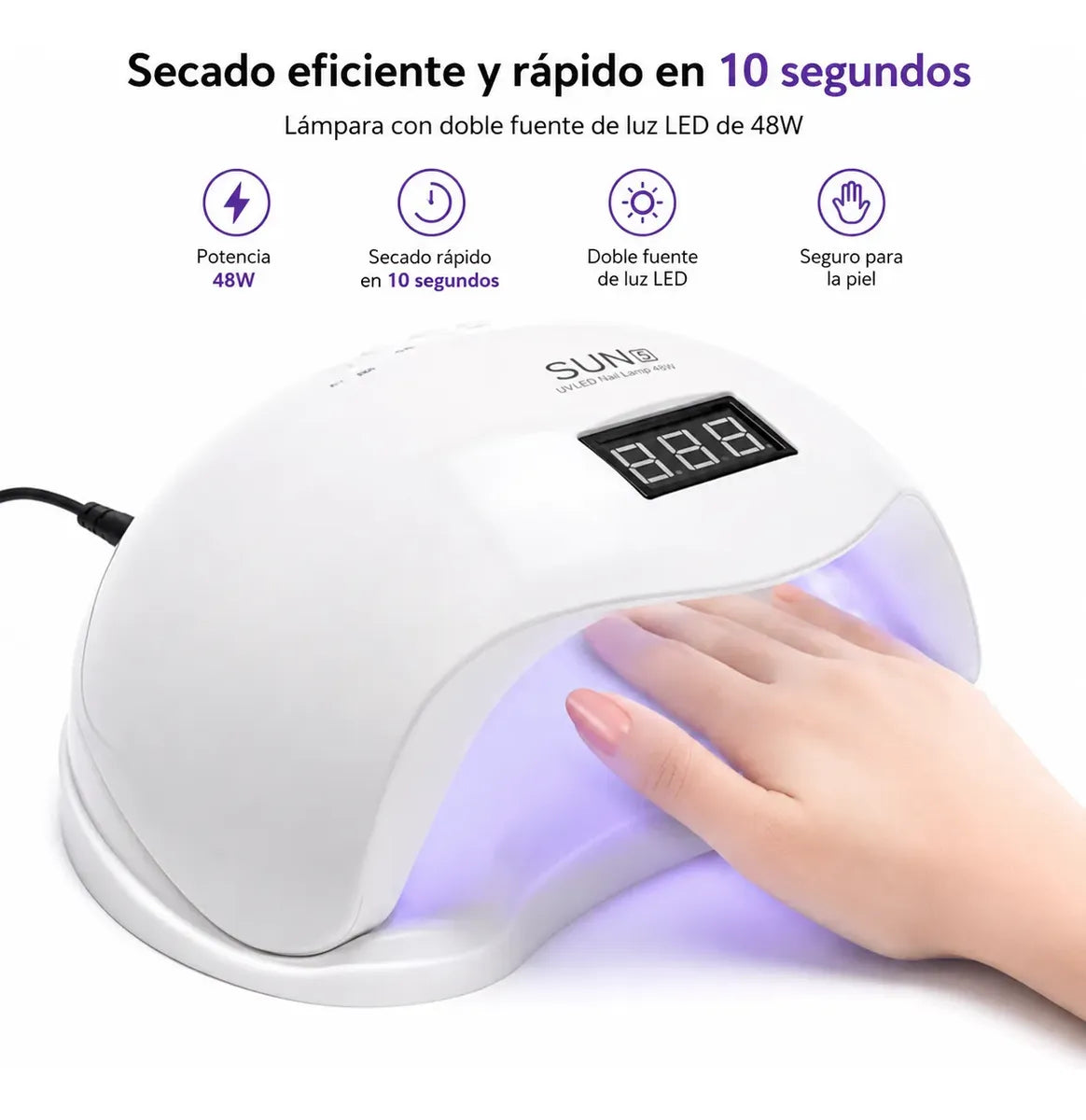 Kit Manicura Profesional Torno 35000 Rpm + Lampara Led Uv 48