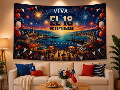 Tela De Fondo Fiestas Patrias 200x180cm Diseños Variados