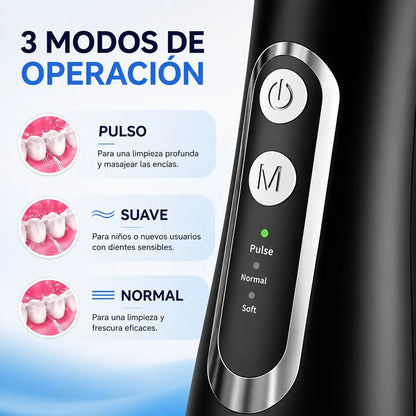 Irrigador Bucal Portátil Recargable Usb-c 4 Boquillas Dental