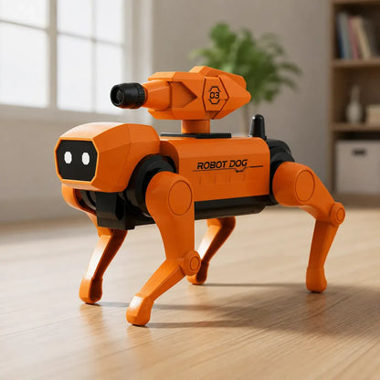 Perro Robot Interactivo Armable Control Remoto Luz Y Sonido