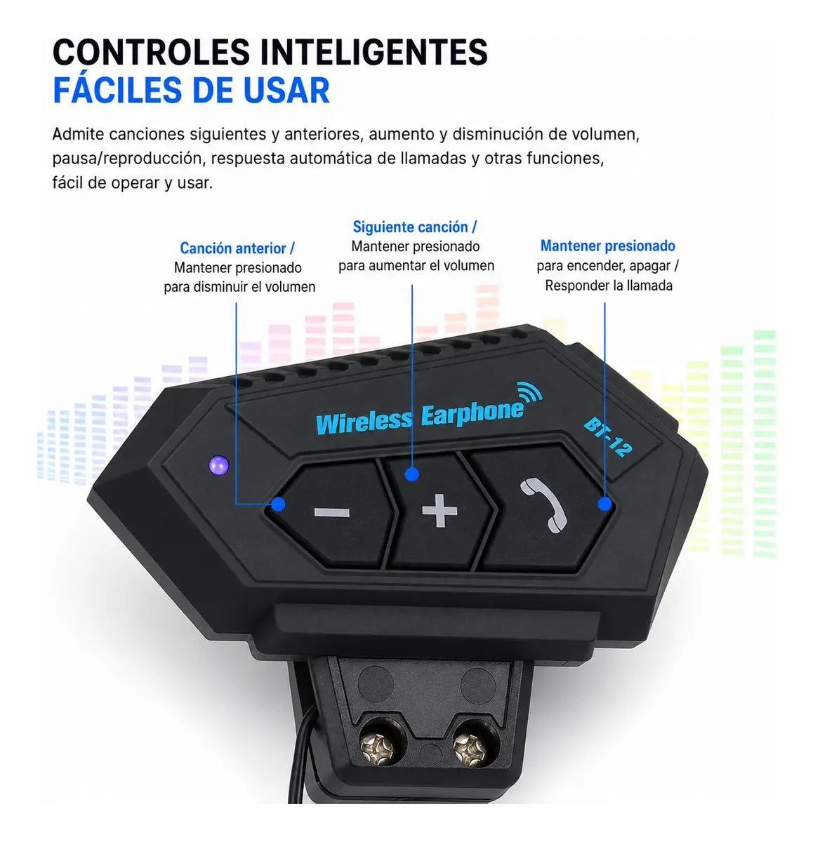Intercomunicador Bluetooth Para Casco Moto Manos Libres Bt12