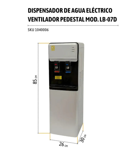 Dispensador De Agua Pedestal Ventilador Eléctrico Lb07