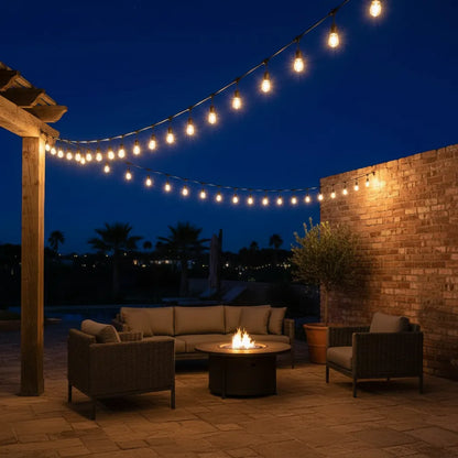 Guirnalda Luces Led Solar 10m 20 Ampolletas Exterior Vintage