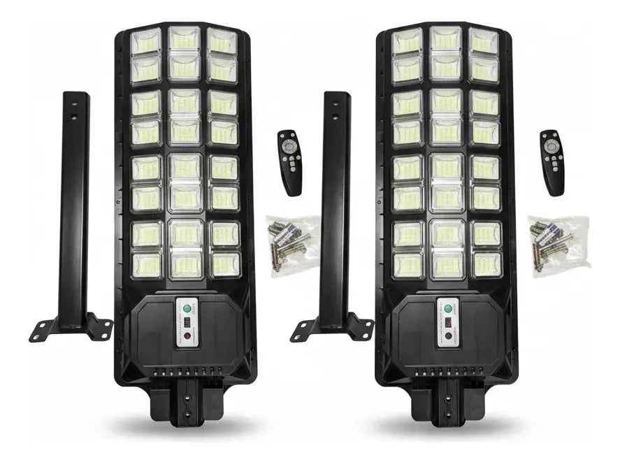 Pack X3 Foco Solar Led 2000w + Soporte Y Control Osmao