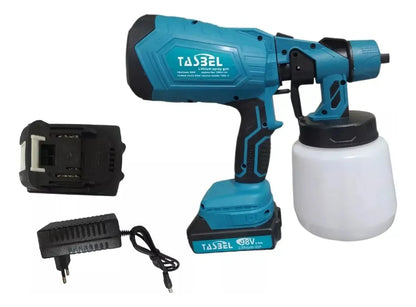 Pistola De Pulverización Inalambrica 98v 1000ml + 2 Baterias Azul Petróleo