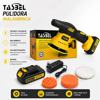 Pulidora Inalámbrica Orbital 12v Para Auto + 2 Baterías