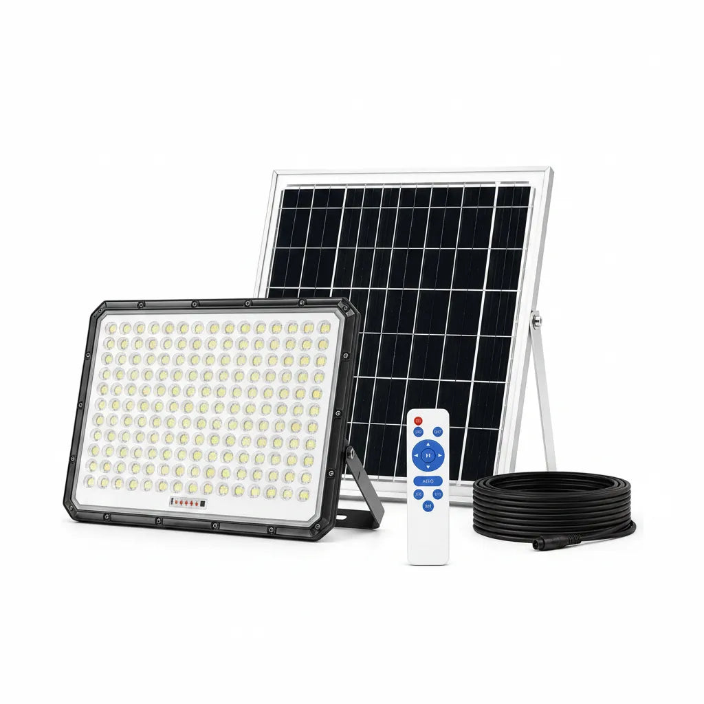 Foco Solar Led 5000w Jortan Exterior Con Control Remoto