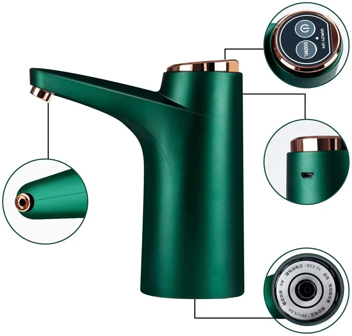 Dispensador De Agua Eléctrico Bomba Portátil Usb