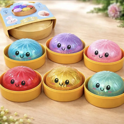 Pelota Antiestrés Con Forma De Dumpling Kawaii Variado