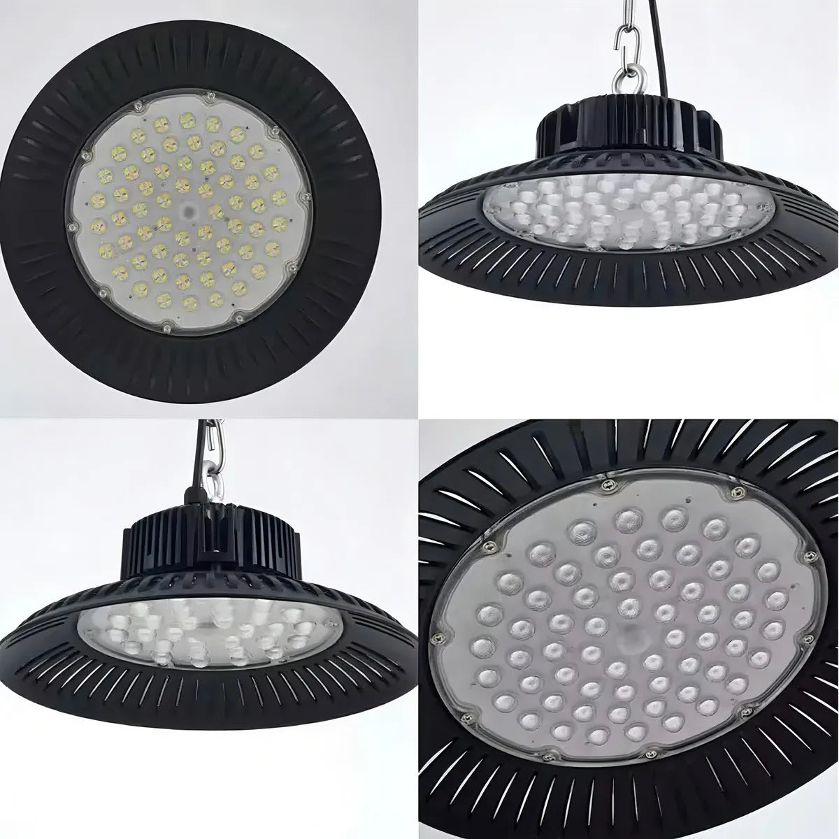Foco Ufo 100W Color Negro para Galpones, Estadios  E.T.C Reflectores