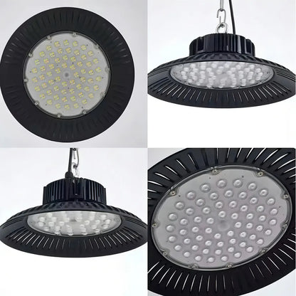 Foco Ufo 100W Color Negro para Galpones, Estadios  E.T.C Reflectores