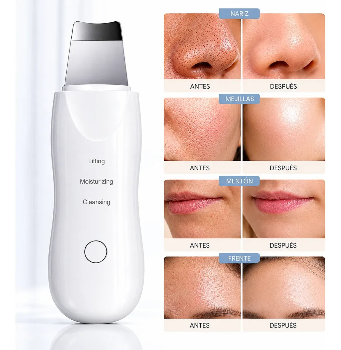 Paleta Ultrasónica Facial Rejuvenecedora, Paleta Ultra Fina De Limpieza Facial