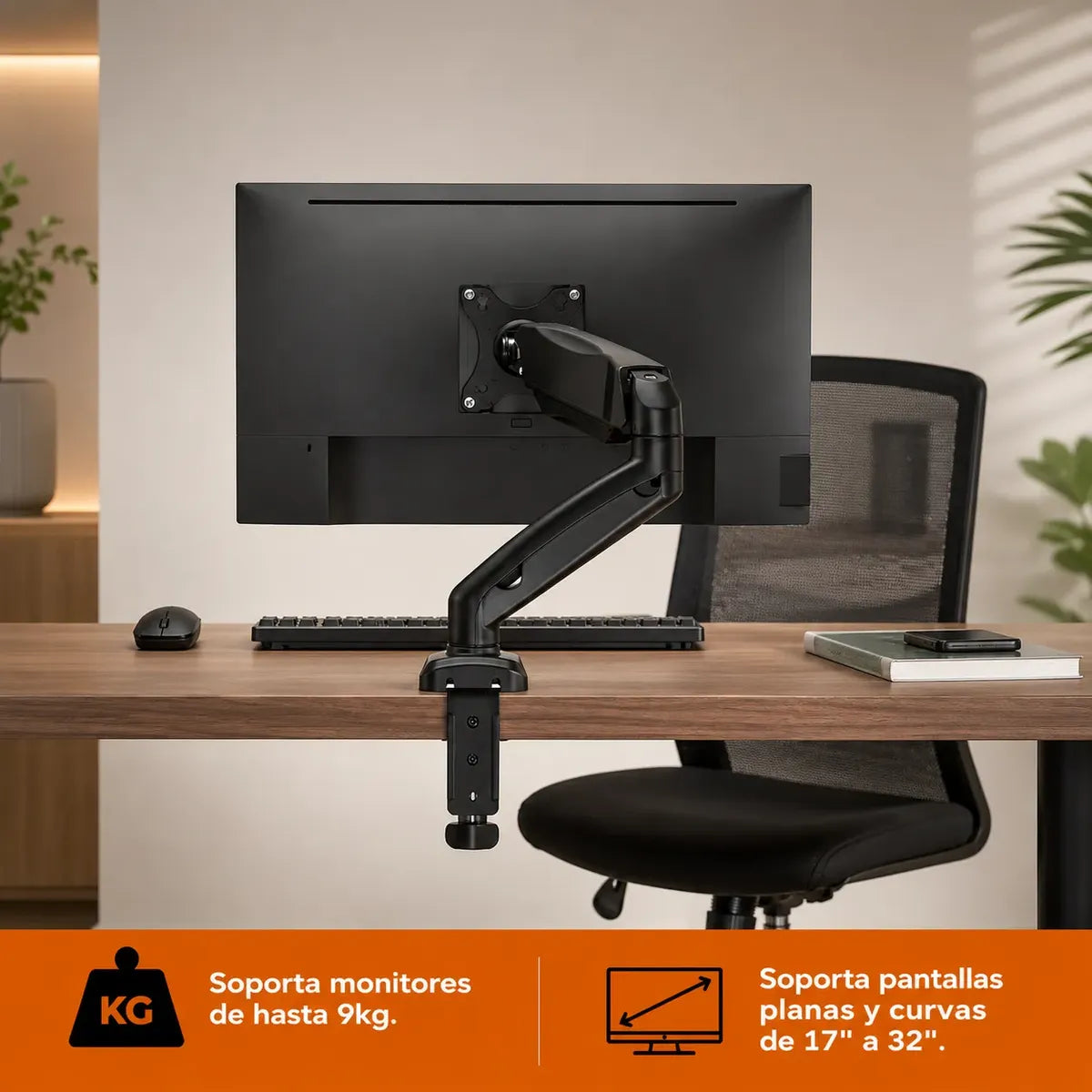 Soporte Monitor Brazo Hidraulico Articulado 17 A 32 9kg