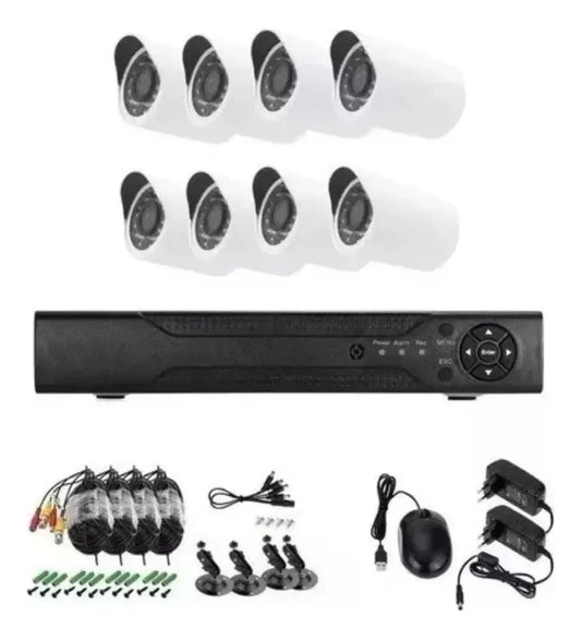 Cámara De Vigilancia Genérica 8 Unidades Fhd 1080p Con Dvr