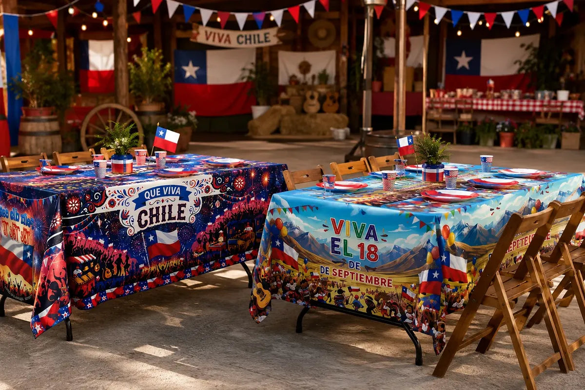 Mantel Funda Mesa Fiestas Patrias 76x183cm Diseños Variados