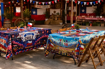 Mantel Funda Mesa Fiestas Patrias 76x183cm Diseños Variados