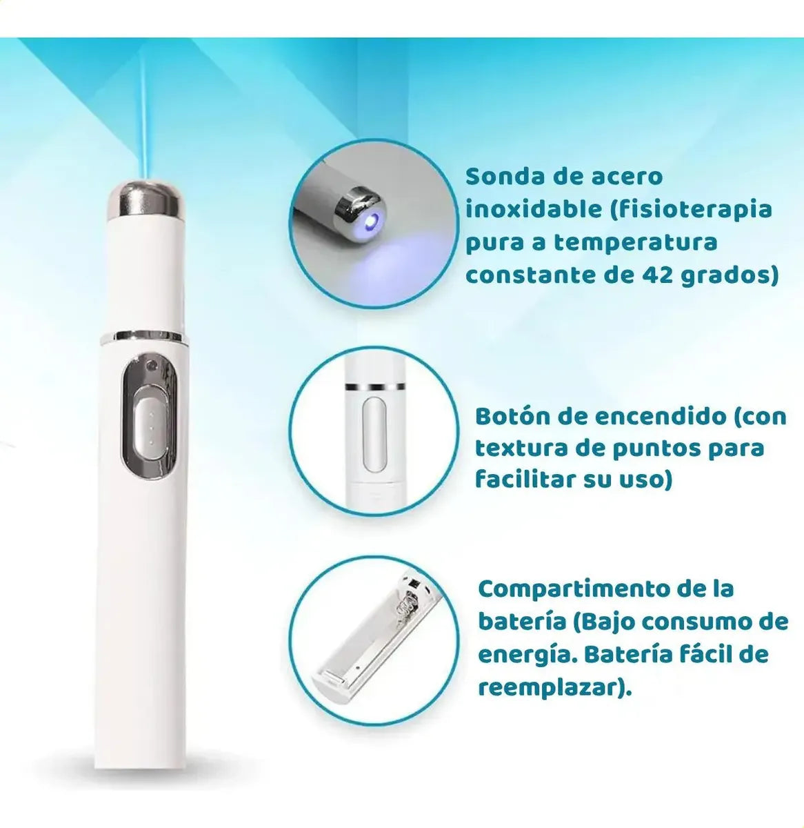 Lápiz Láser De Luz Azul Para El Tratamiento Del Acné Y Las C