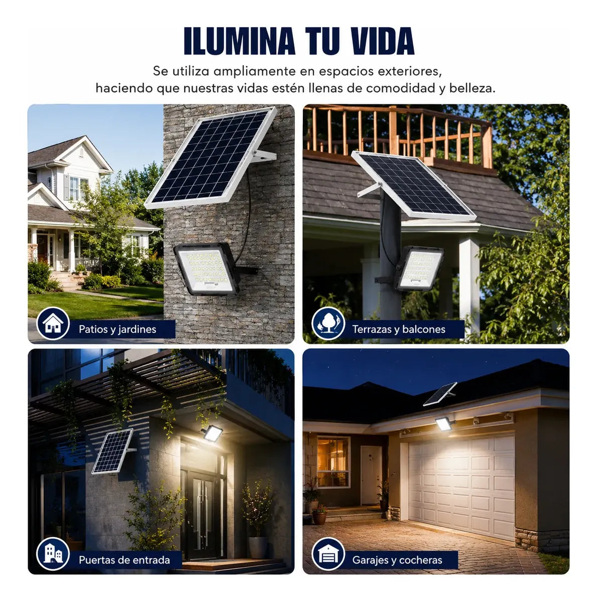 Foco Led Solar 2000w Jortan Reflector Exterior Potente