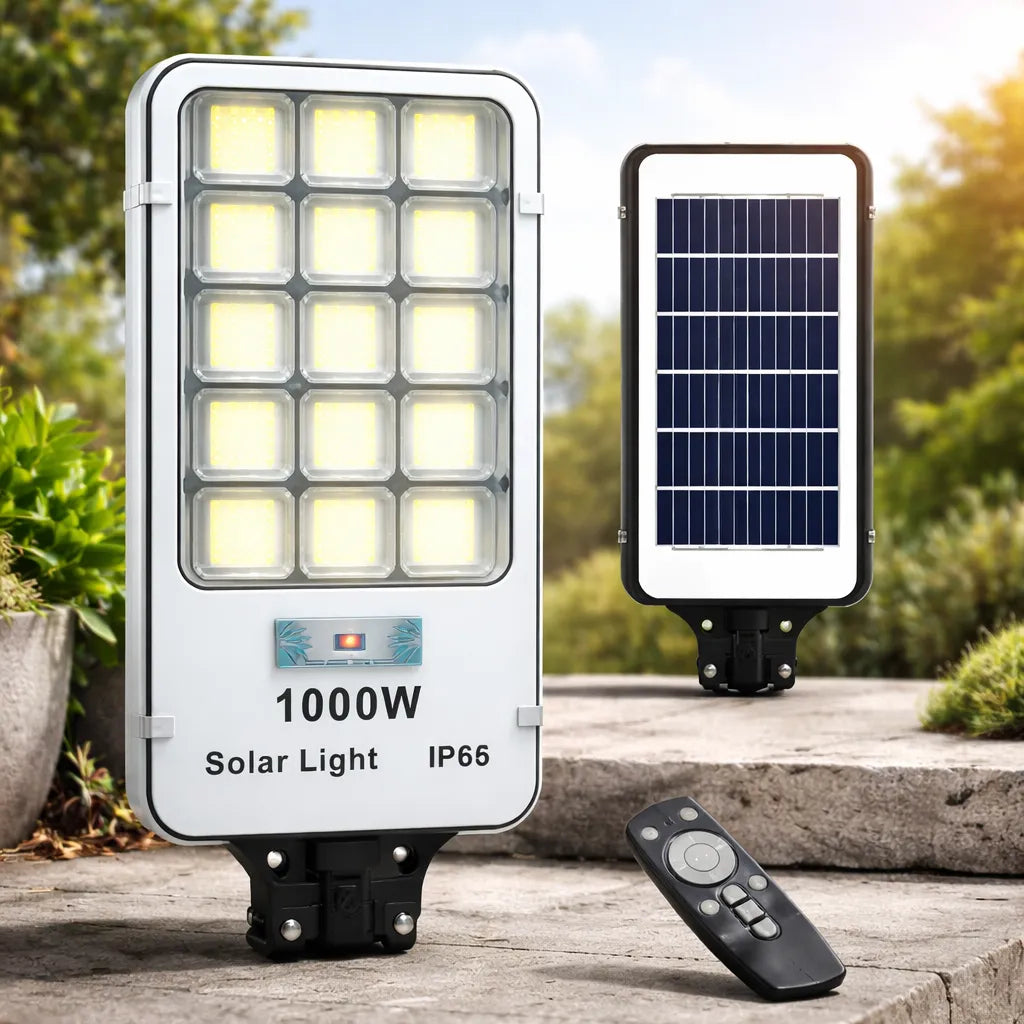 X2 Foco Solar 1000w Led Iluminacion Alta Potencia Exterior