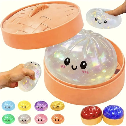 Pelota Antiestrés Con Forma De Dumpling Kawaii Variado