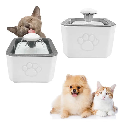 Fuente Bebedero Blanco Para Mascotas Agua Fresca 2.5 L Para Perro Y Gato
