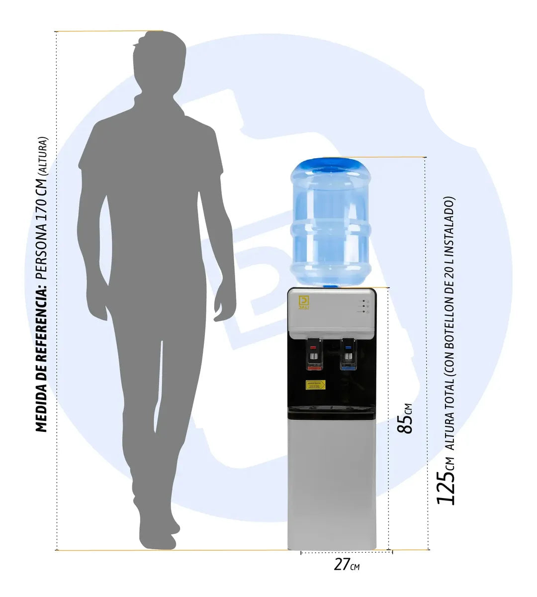 Dispensador De Agua Pedestal Ventilador Eléctrico Lb07