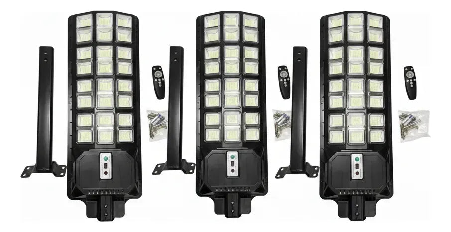 Pack X3 Foco Solar Led 2000w + Soporte Y Control Osmao