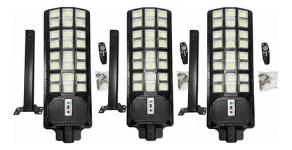 Pack X3 Foco Solar Led 2000w + Soporte Y Control Osmao