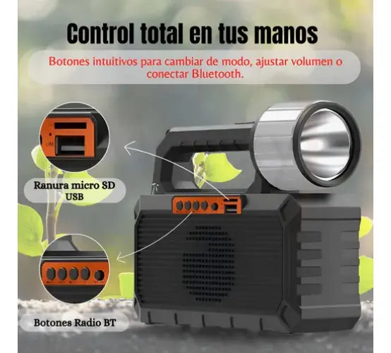 Kit Emergencia Energía Radio Solar Multiusos Ampolletas Linterna Usb
