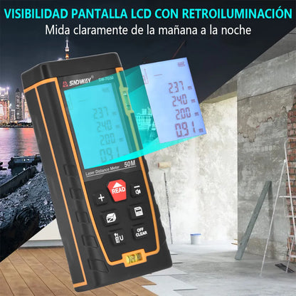 Medidor De Distancia Láser Digital De 50 Metros