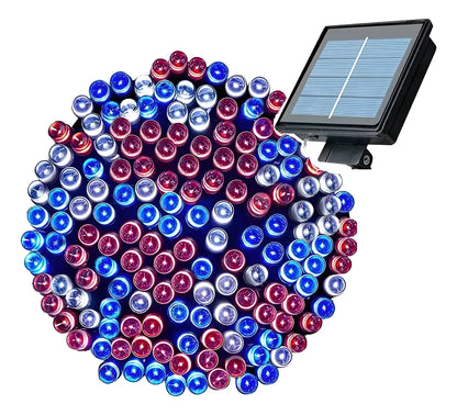 pack x5 Luces Guirnalda Solar 10 Metros Fiestas Patrias Chile