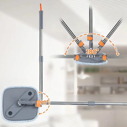 Trapeador Mopa 360 Con Balde Giratorio Centrifugo Microfibra Color Gris