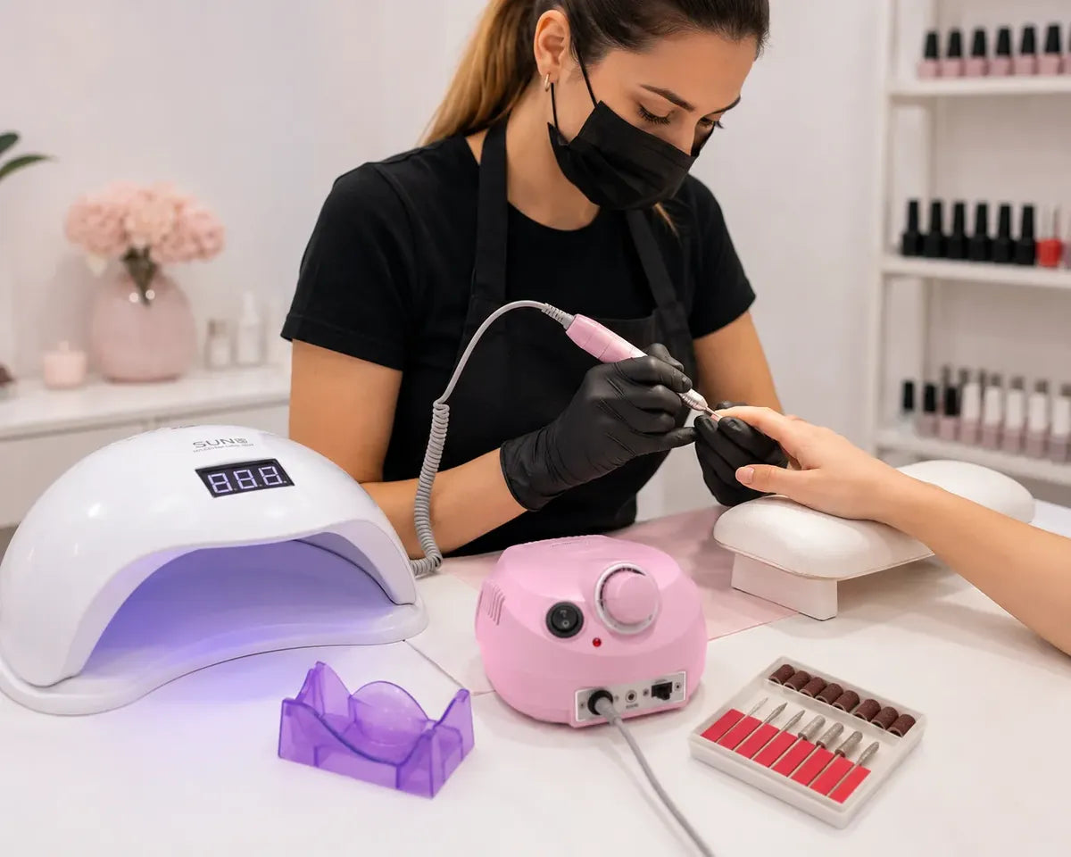 Kit Manicura Profesional Torno 35000 Rpm + Lampara Led Uv 48