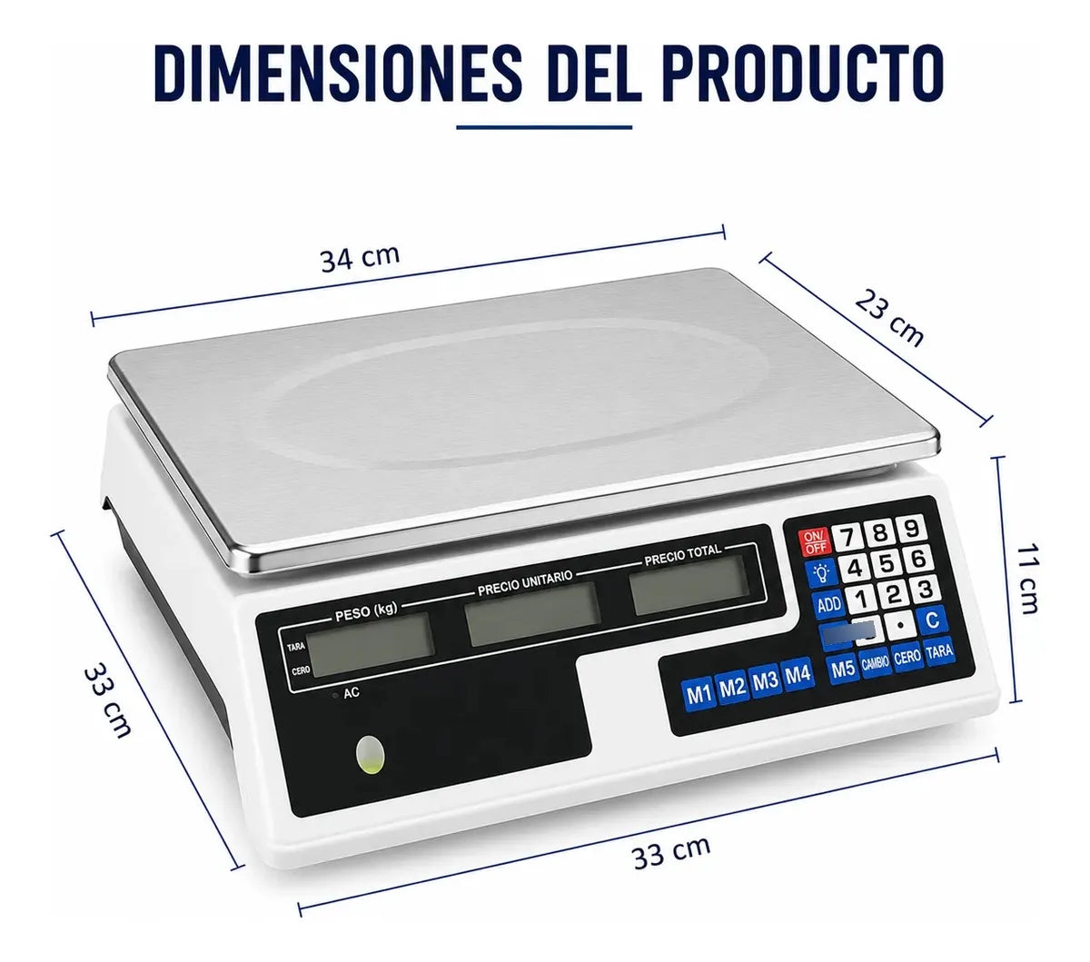 Balanza Digital Comercial 40kg Pesa Calculadora De Precio