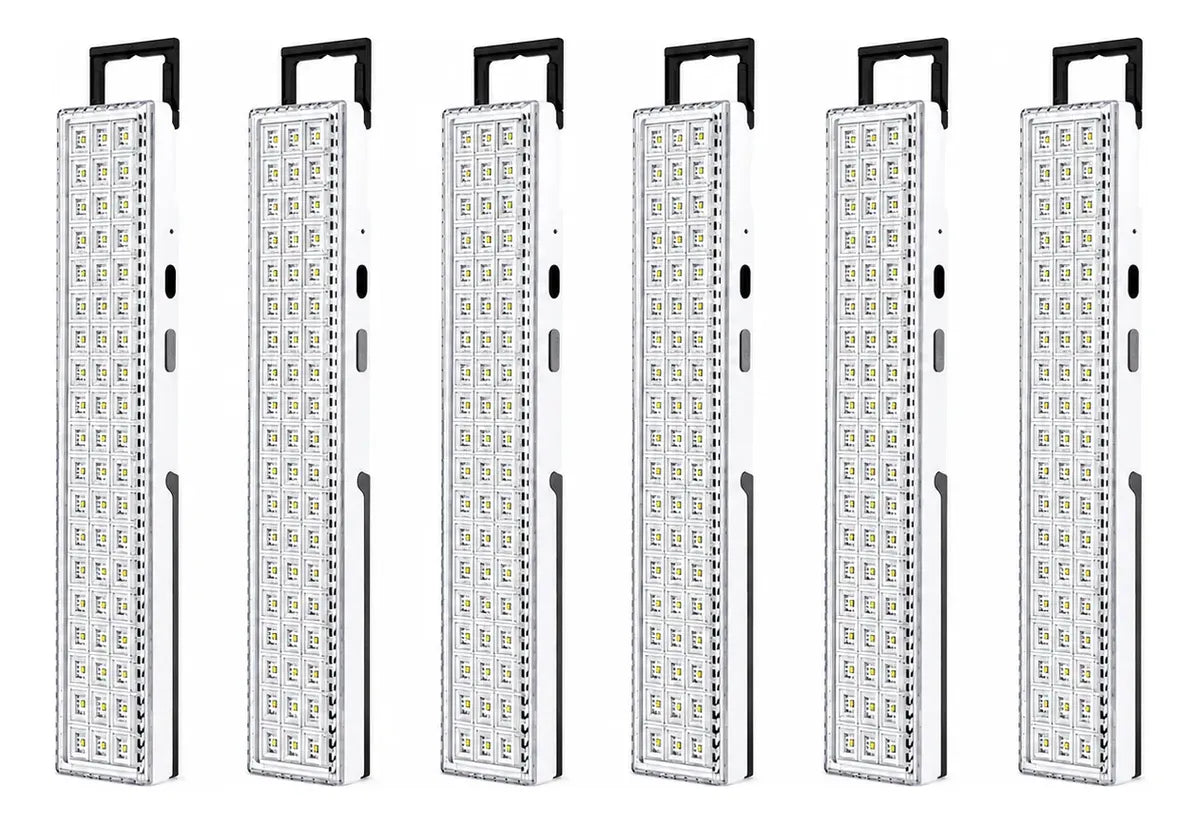 Pack 6 Focos Luz Emergencia 90 Led Recargable Alta Potencia