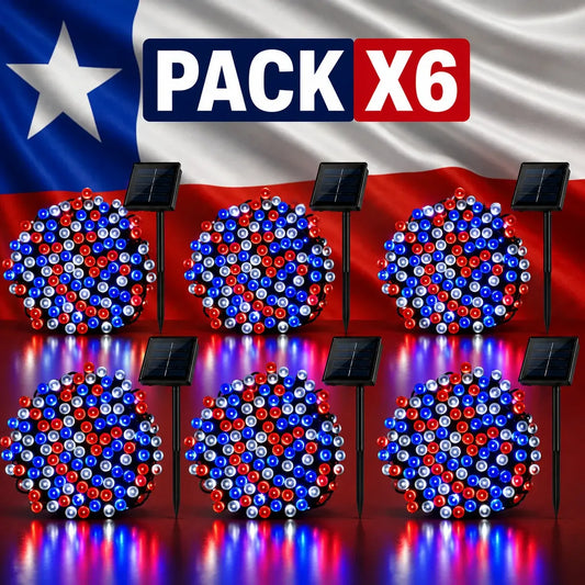 Pack X6 Guirnalda De Luces Fiestas Patrias 20m Decoración