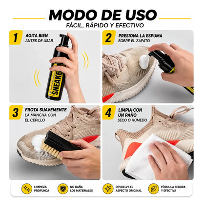 Kit Limpieza Zapatillas Premium Set 4 En 1 Escobillas Y Paño