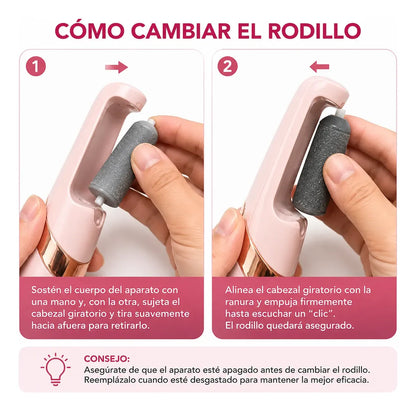 Removedor De Callos Electrico Lima Pies Pedicura 2 Rodillos