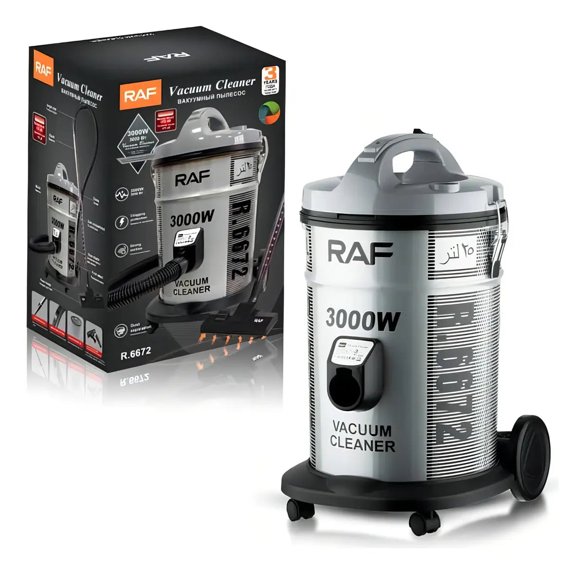 Aspiradora Ciclónica Vacuum Cleaner 3000W RAF R-6672