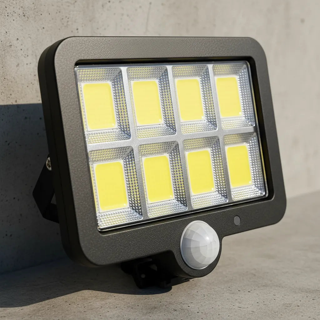 Foco Led Solar 250 Watts Recargable Con Sensor De Movimiento
