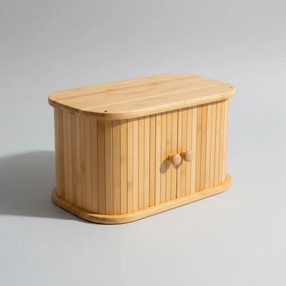 Panera De Bambú Mueble Organizador Pan Doble Puerta Cocina