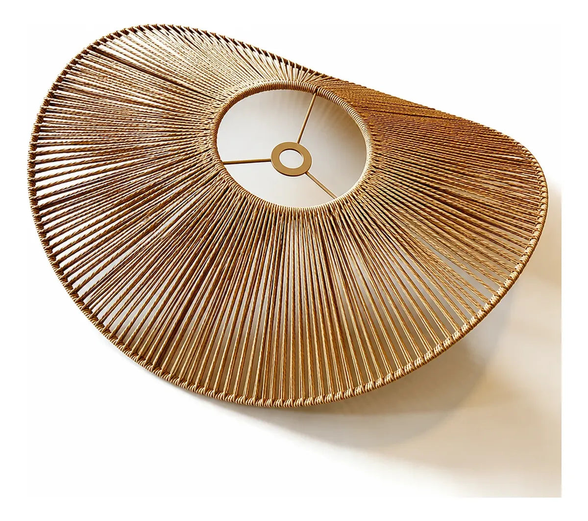 Lámpara Colgante Pantalla De Ratán Natural Estilo Boho