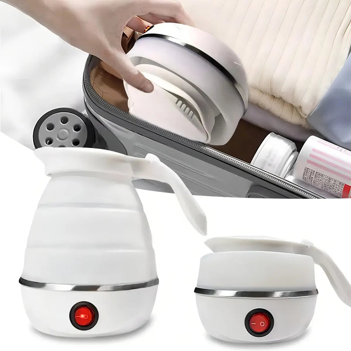 Hervidor Eléctrico Plegable De Silicona 600ml Tetera Cocina