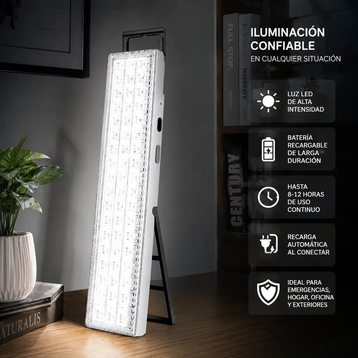 Foco Luz De Emergencia Led Recargable 90 Led Alta Potencia